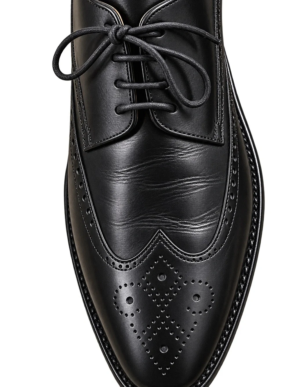 Charles Tyrwhitt Jermyn Street Men’s 9R Black Leather Wingtip Shoes England